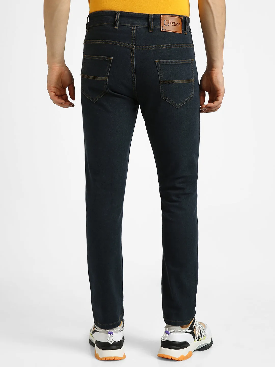 Men Dark Grey Slim Fit Washed Jeans Stretchable