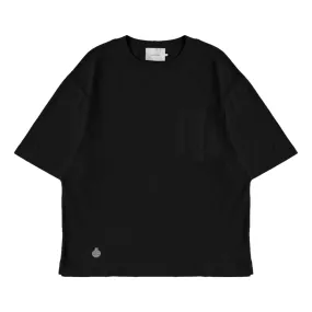 OPEN DIALOGUE LOGO EMBROIDERY POCKET T-SHIRT-BLACK