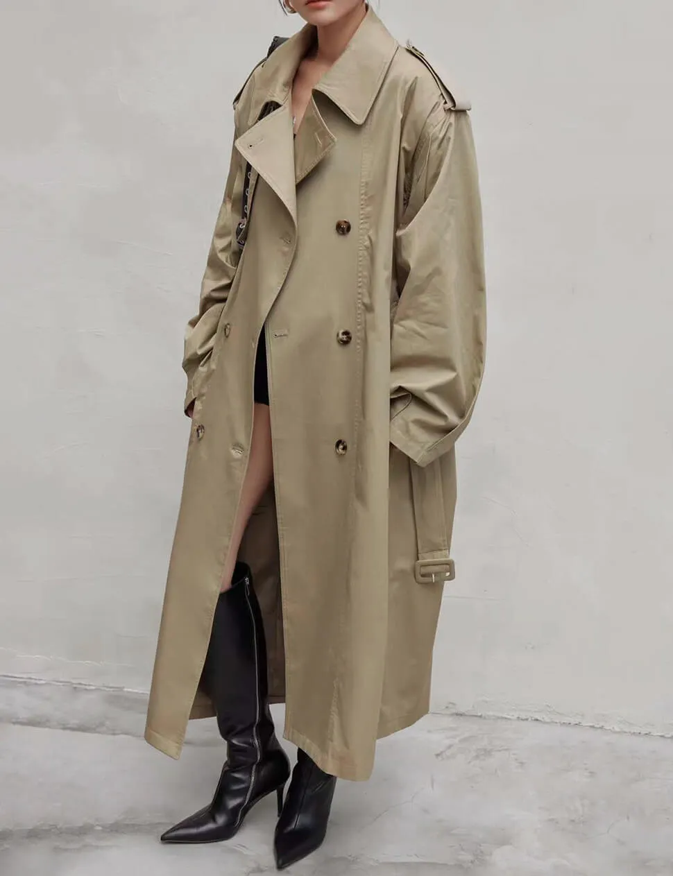 Oversized Padded Trench Coat-PREORDER