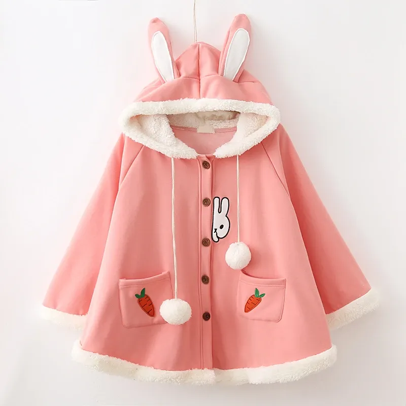 Rabbit Carrot Hoodie Cloak Coat AD12694