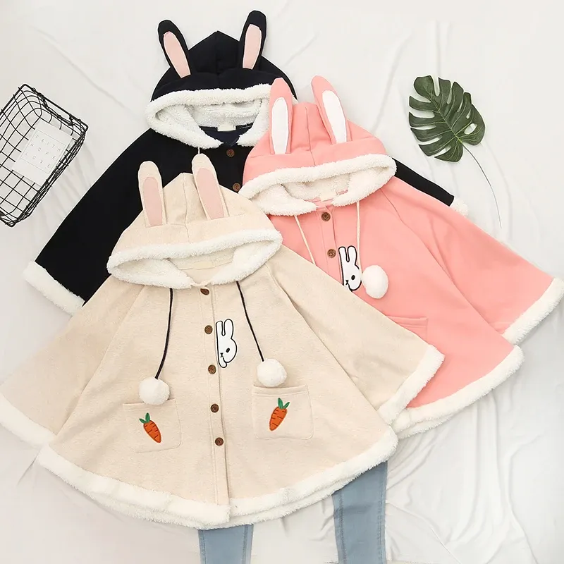 Rabbit Carrot Hoodie Cloak Coat AD12694