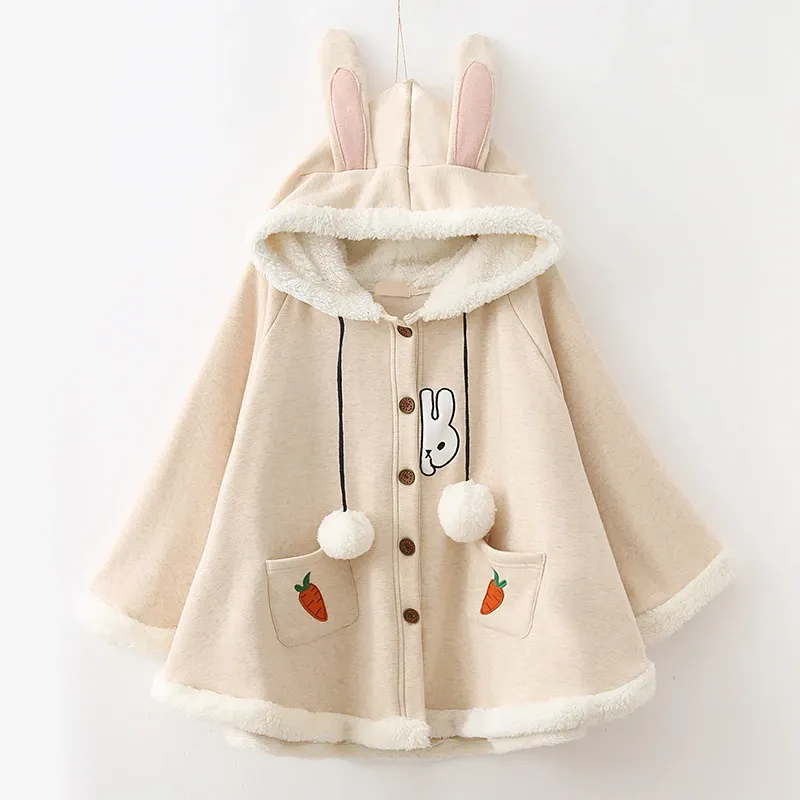 Rabbit Carrot Hoodie Cloak Coat AD12694