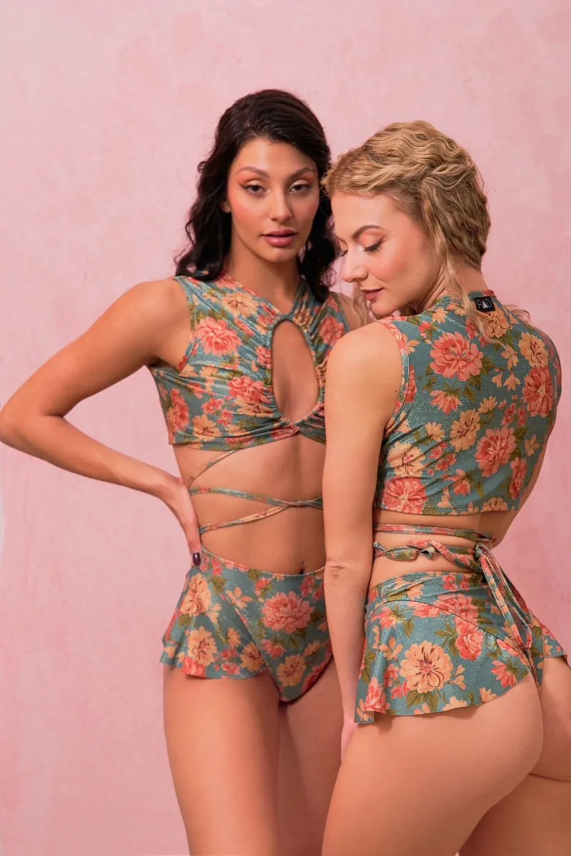 RAD Paradiso Rinascita Top - Floral Teal