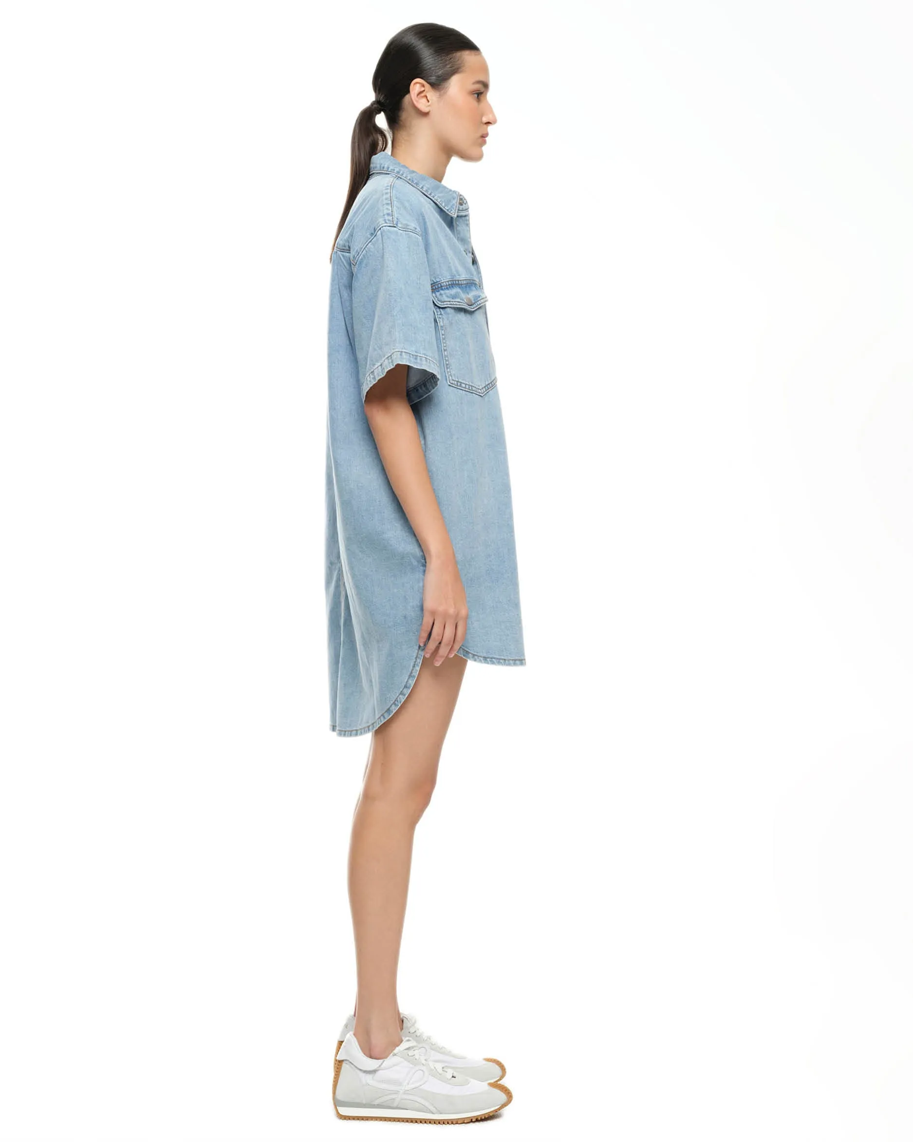 REECE DRESS - FADED INDIGO