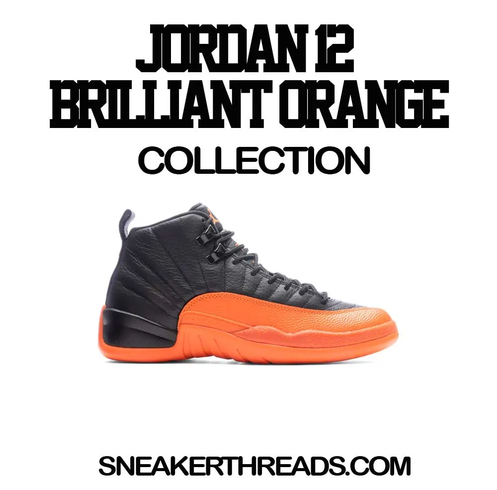 Retro 12 Brilliant Orange Shirt - God Got Me - Black