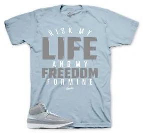 Retro 2 Cool Grey Shirt - My Life - Light BLue