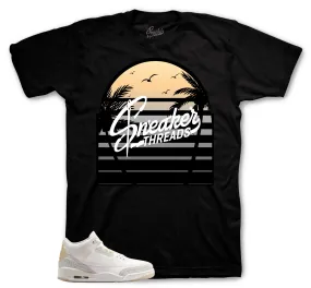 Retro 3 Ivory Shirt - ST Sunset - Black