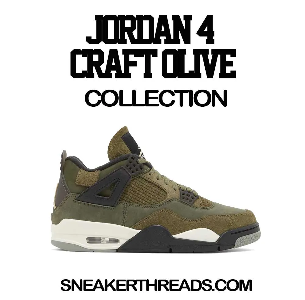 Retro 4 Craft Olive Shirt - Fly Kicks - Black