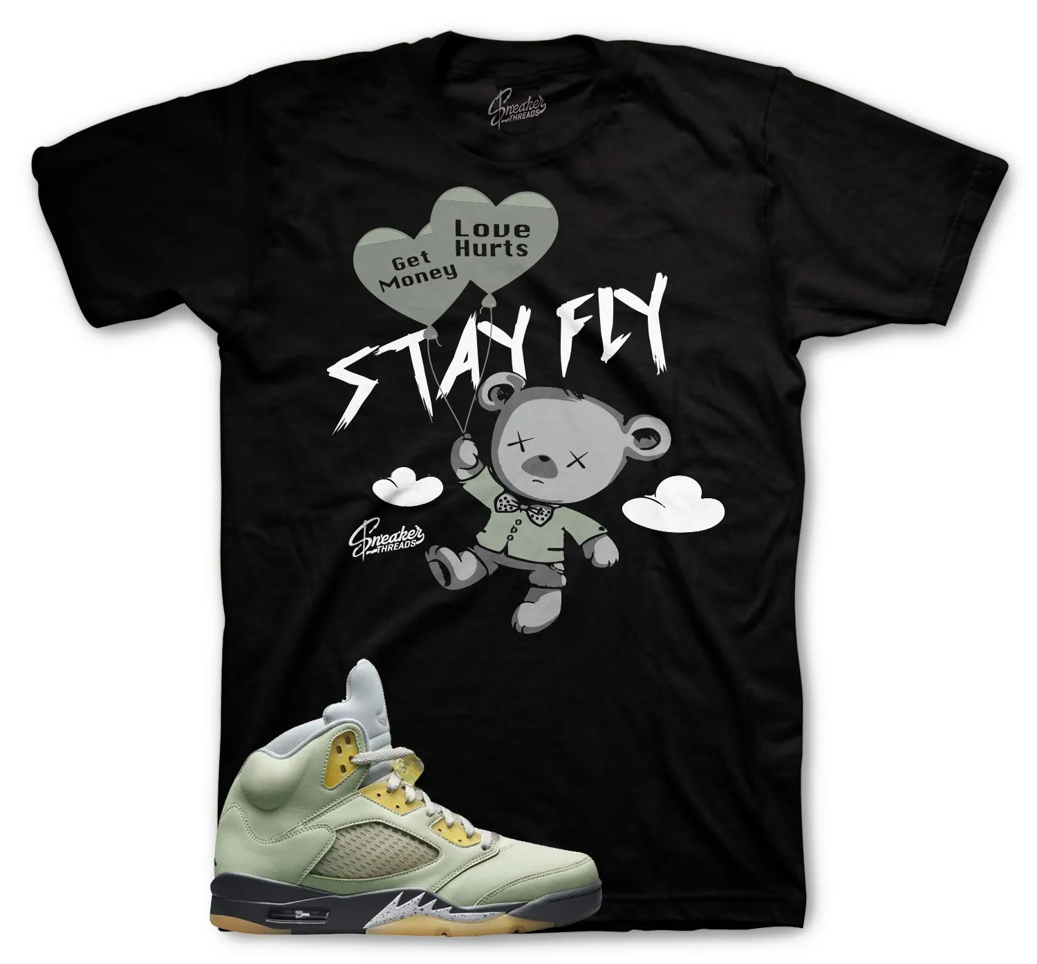 Retro 5 Jade Horizon Shirt - Money Over Love - Black