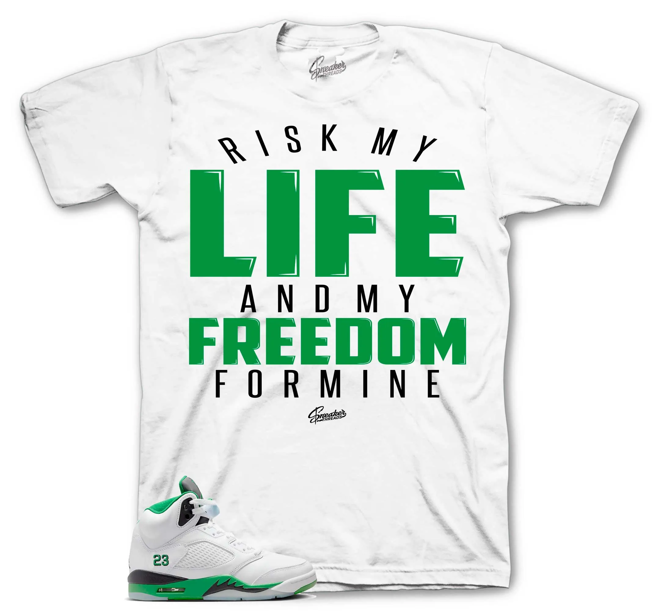 Retro 5 Lucky Green My Life Shirt