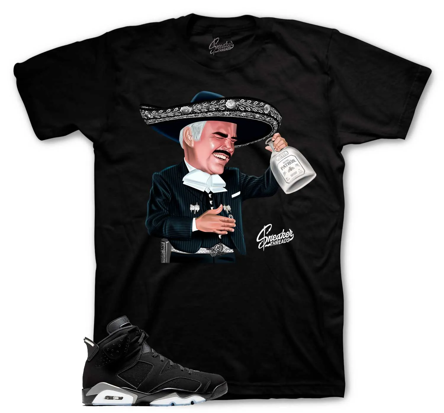 Retro 6 Metallic Silver Chente Mood Shirt