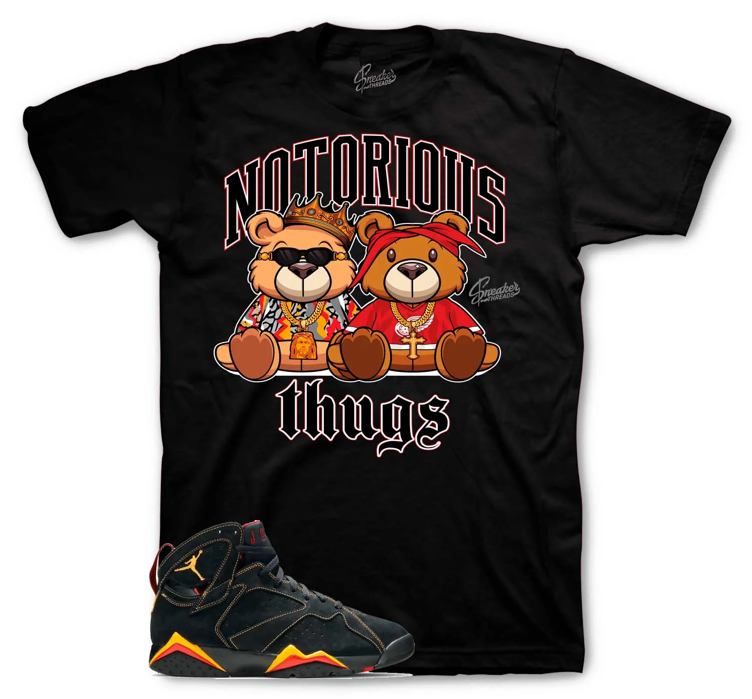 Retro 7 Citrus Shirt - Thug Bears - Black