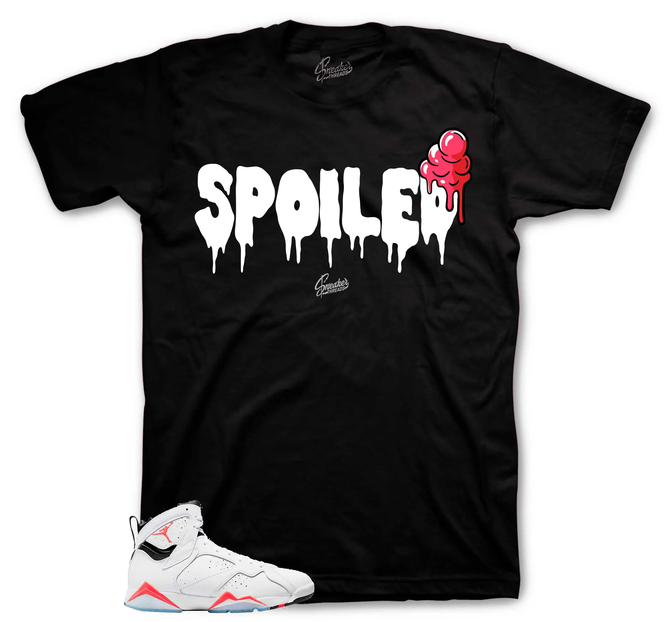 Retro 7 Infrared Shirt - Spoiled - Black