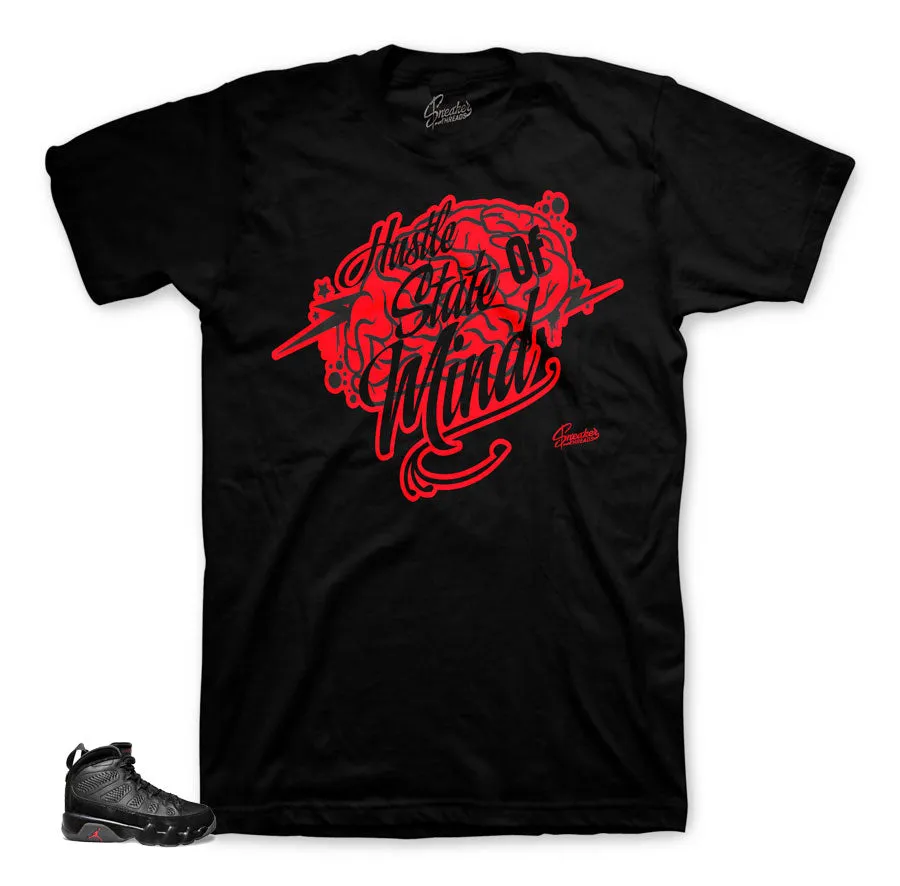 Retro 9 Bred Shirt - State Of mind - Black