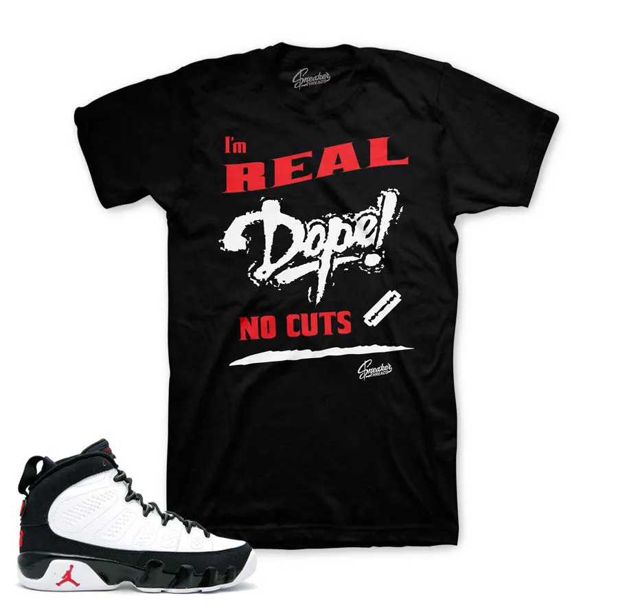 Retro 9 OG Shirt - No Cuts - Black