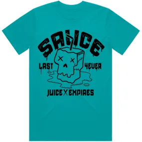 SAUCE : Teal Sneaker Tees Shirt (black ink)