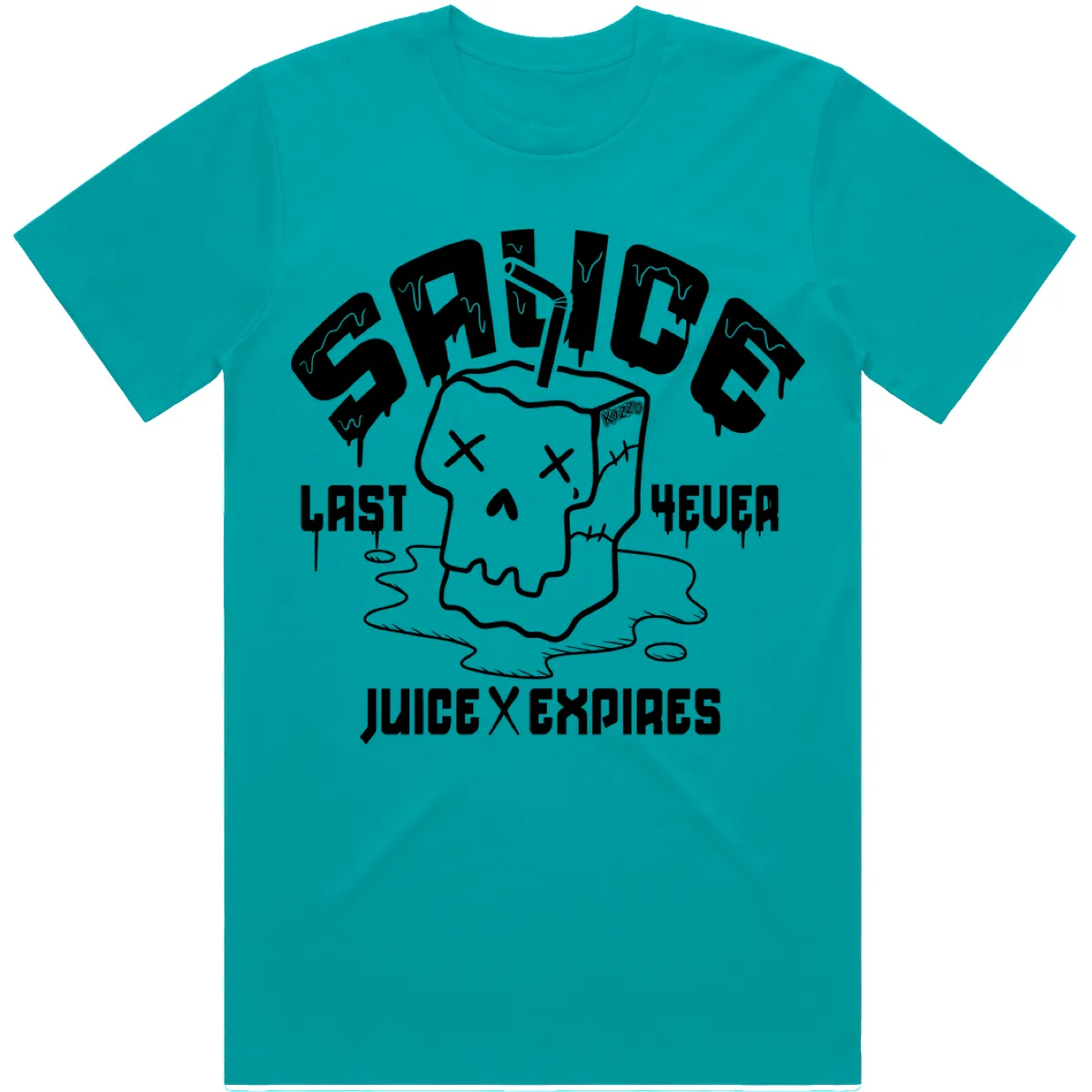 SAUCE : Teal Sneaker Tees Shirt (black ink)