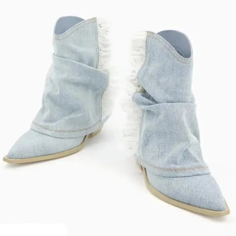 Spring Breeze Denim Western Boots