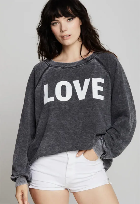 Teegrams - Love Sweatshirt Black