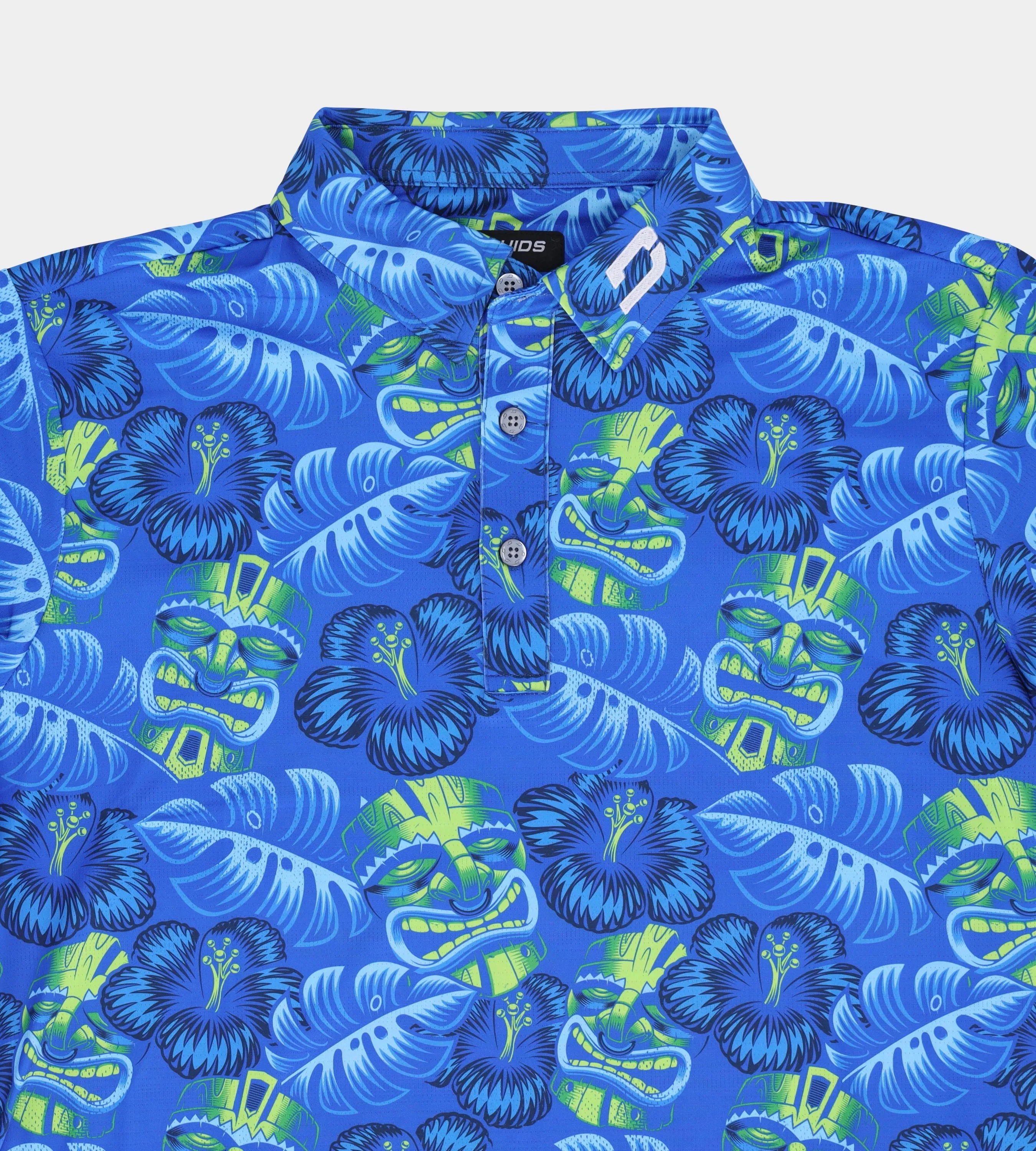 TIKI POLO - BLUE / LIME