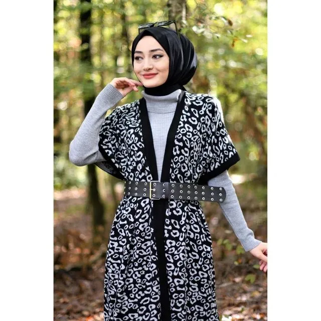 Turkish Woven Long Coat Sweater 2 Pcs Set