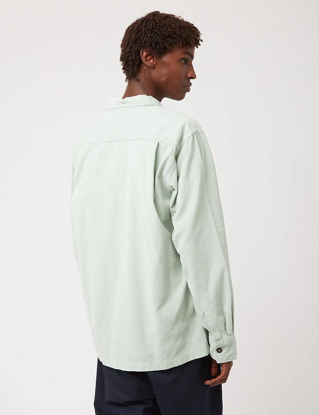 Universal Works Treck Shirt (Fine Corduroy) - Cool Green