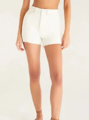 Z Supply Everyday Hi-Rise Denim Shorts in Bone