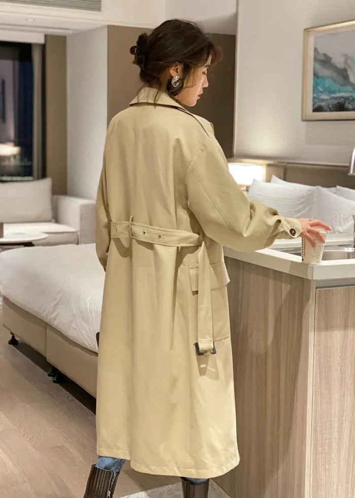 Zoe Gun Flap Bteld Long Trench Coat